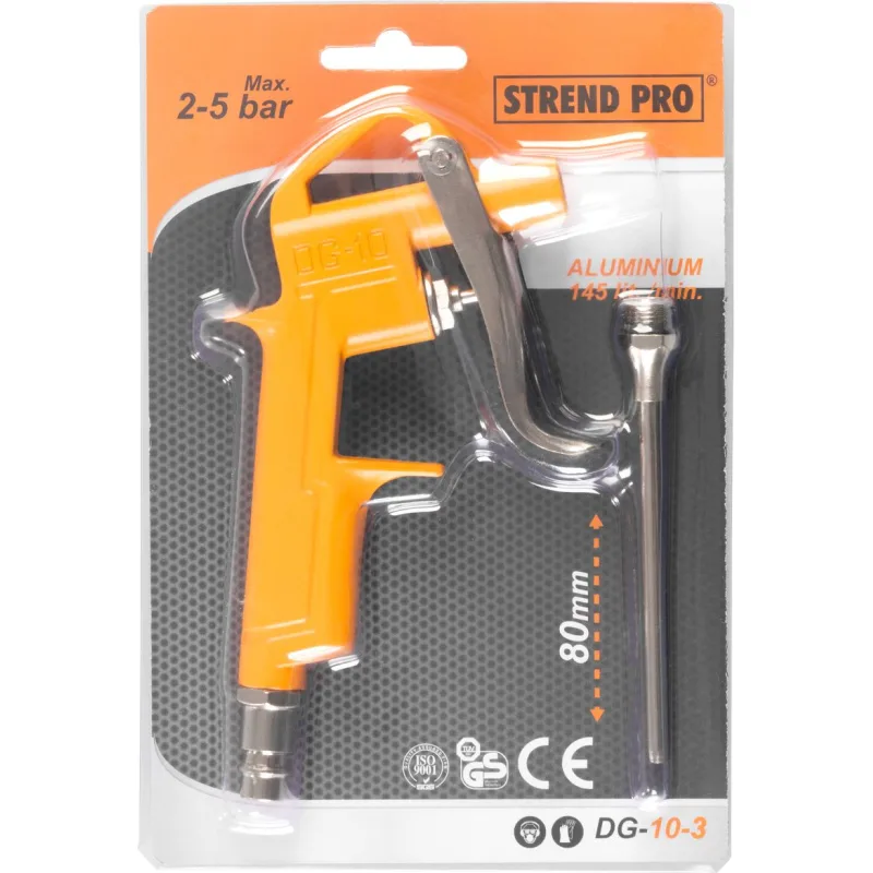 Pištoľ na kompresor Airtool DG-10-3, ofukovacia, 80 mm