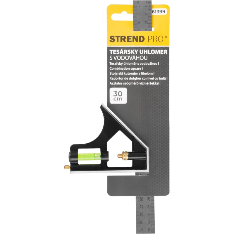 Uholník Strend Pro FSC-13, 300 mm, stolársky, s vodováhou