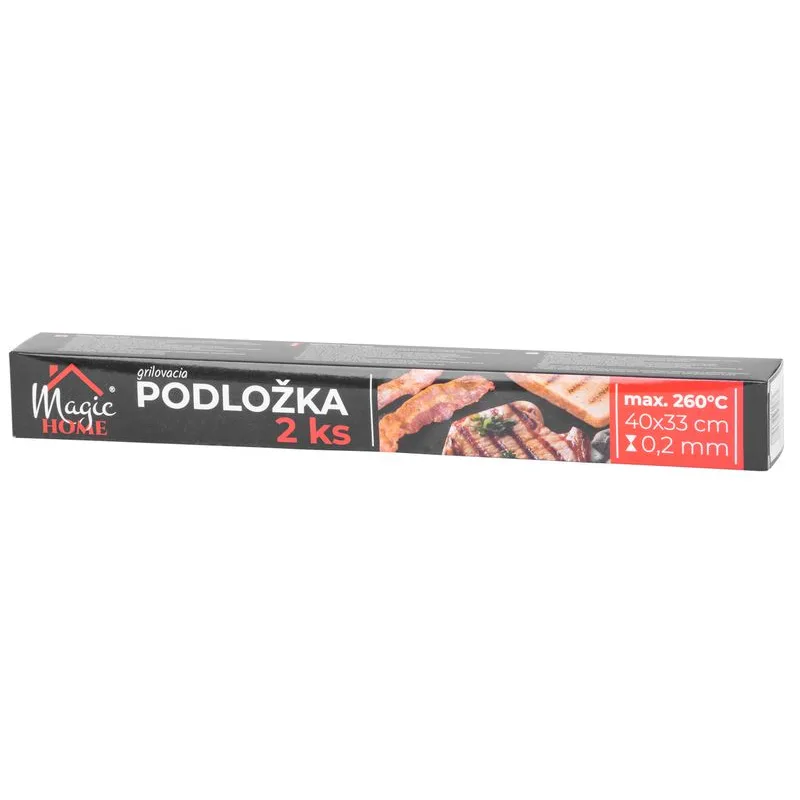 Grilovacia podložka MagicHome, 40×33 cm, teflónová, 2 ks