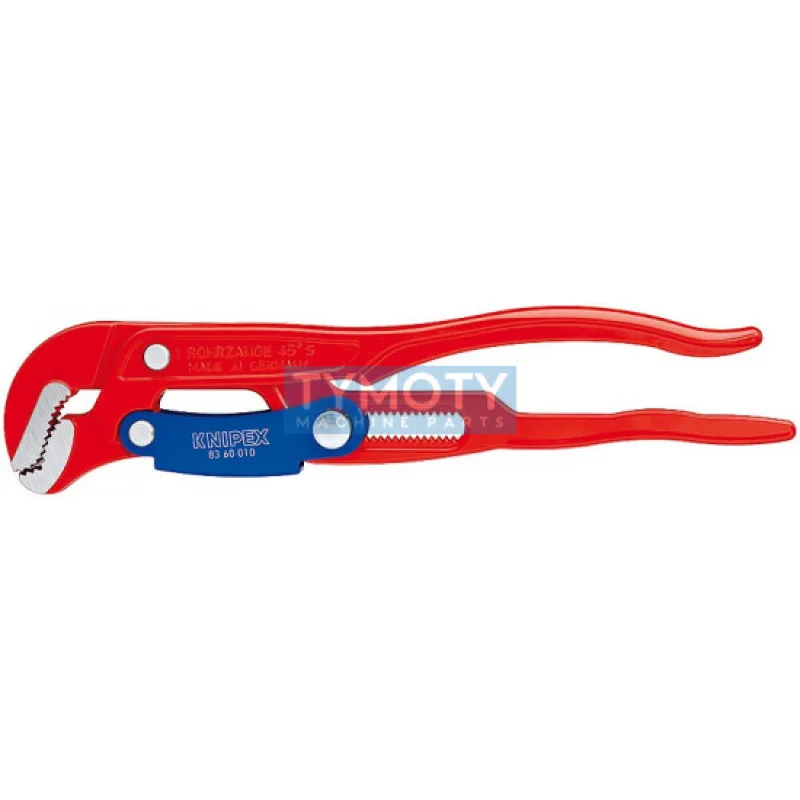 KNIPEX 83 60 010 Hasák s čeľusťami v tvare "S" s rýchlym nastavením, striekané červenou farbou