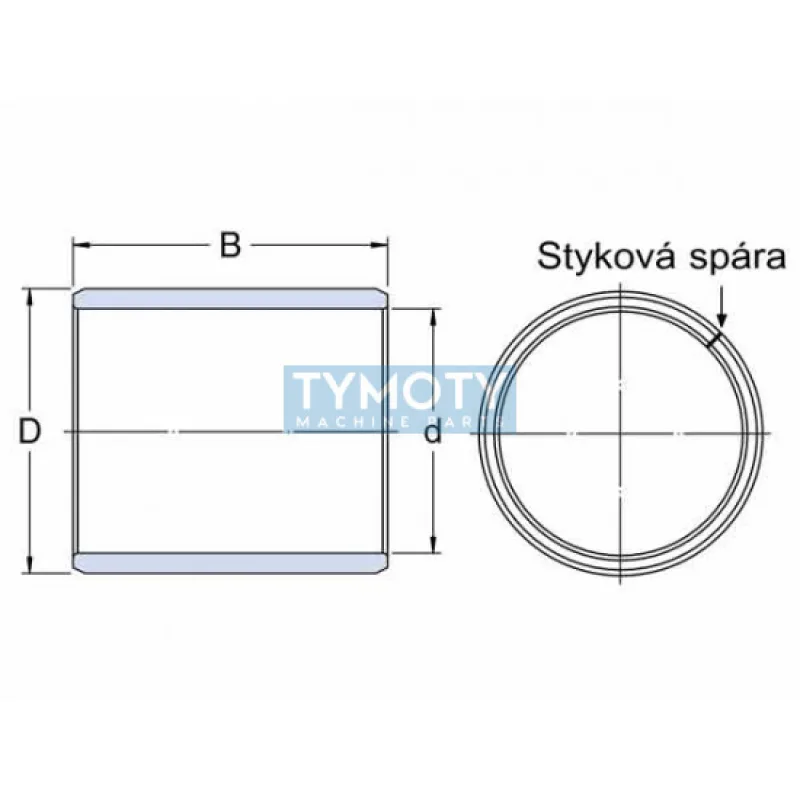 SKF PRM 505540 puzdro klzné, zvinutý bronzový pás