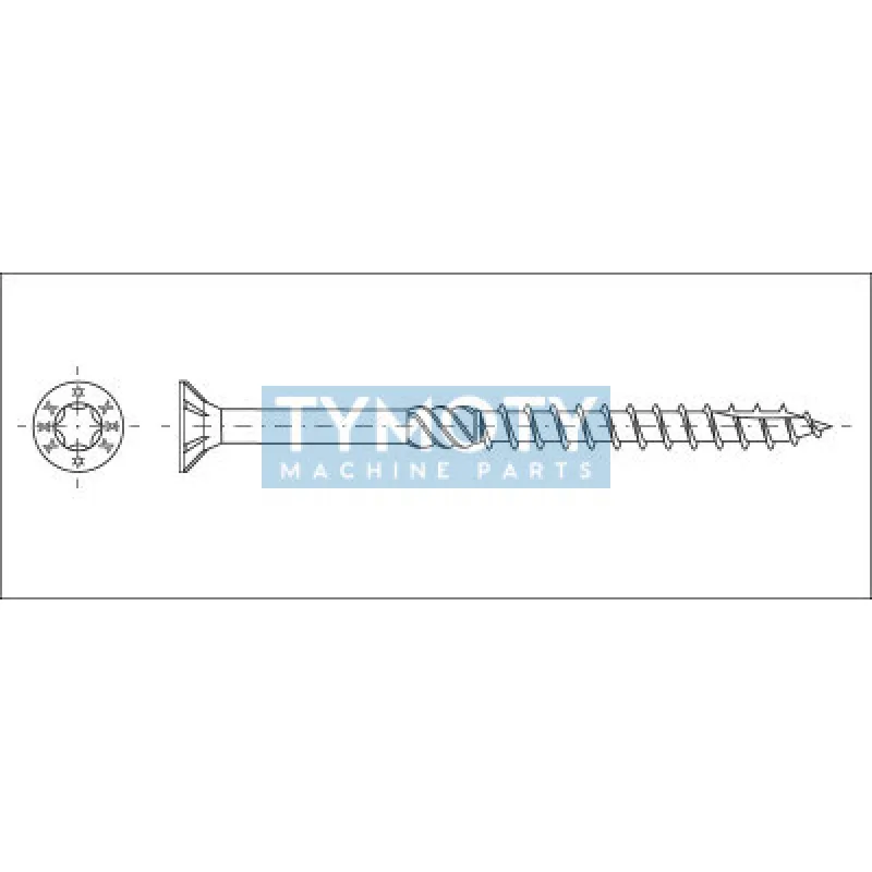 Vrut konštrukčný zápustný TORX30 6,0x150 zinok žltý