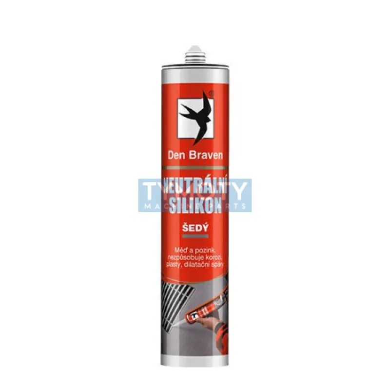 Den Braven Neutrálny silikón - 280 ml sivá, kartuša _30603RL