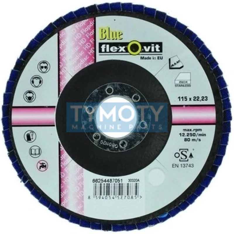 Lamelový brúsny kotúč 115 x 22,23 mm zrnitosť 80 /Flexovit