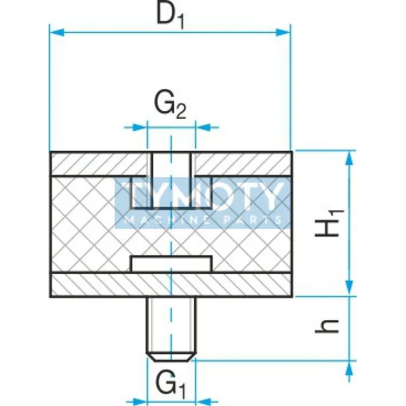 Silentblok typ 2 - 50x40 M10x15