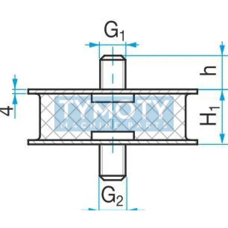 Silentblok KR1 - 105/40 M16x30/M16x25