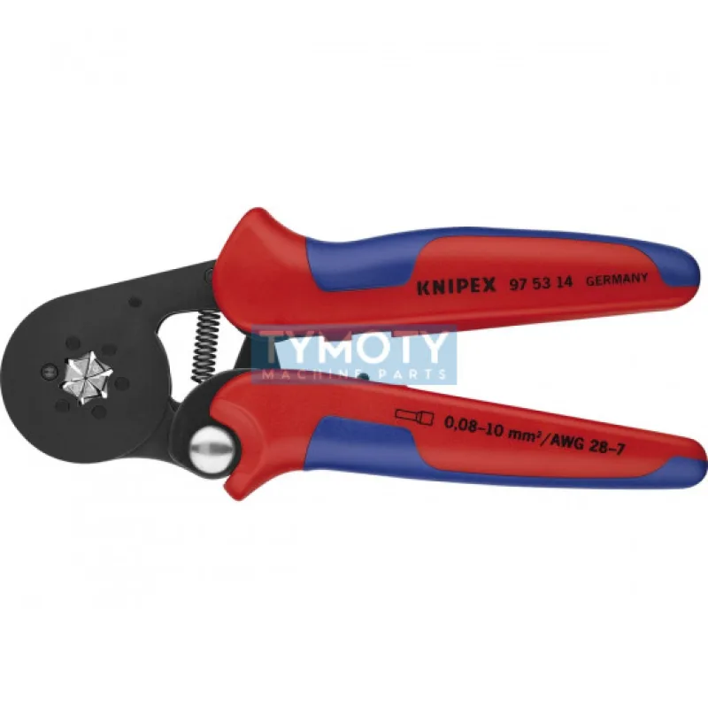 KNIPEX 97 53 14 Samonastaviteľné kliešte na lisovanie kábel, koncoviek so zavádzaním z boku
