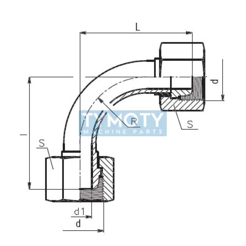 Uhlová spojka Js13-90 M22x1,5