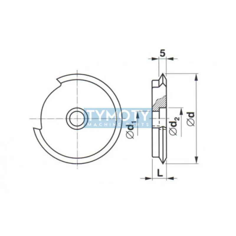 Závitový kotúčový nôž nástrčný na metrické závity vonkajšie, 223350, M63x1,25 mm