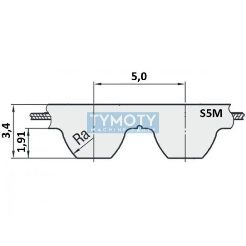Remeň ozubený 520 S5M 150 optibelt STD