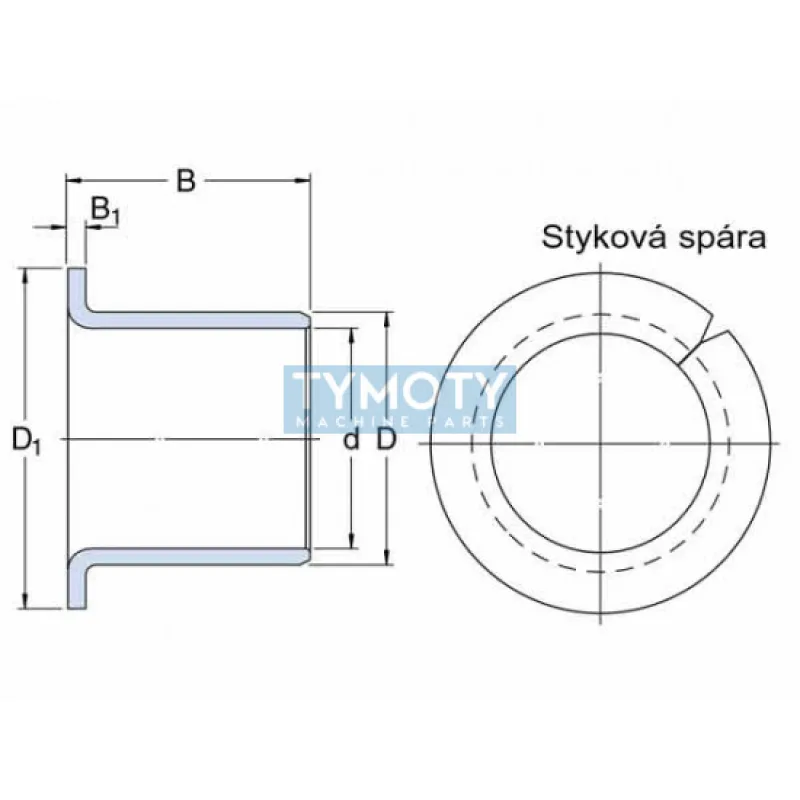 SKF PRMF 353935 puzdro klzné prírubové, zvinutý bronzový pás