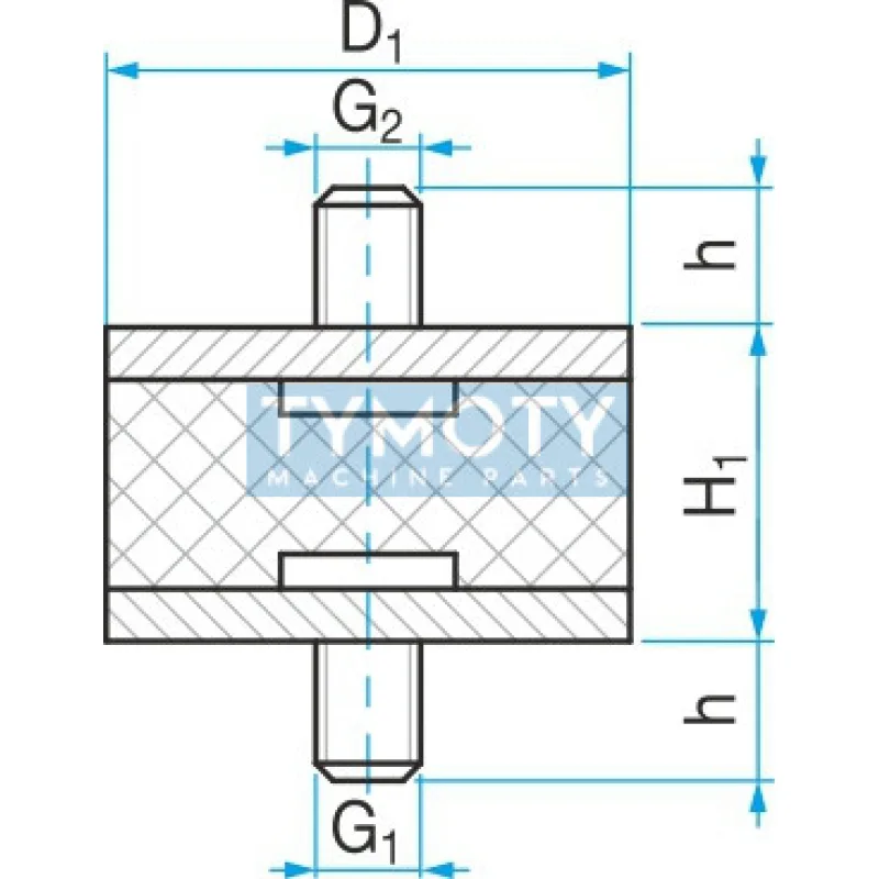Silentblok typ 1 - 40x25 M10x28