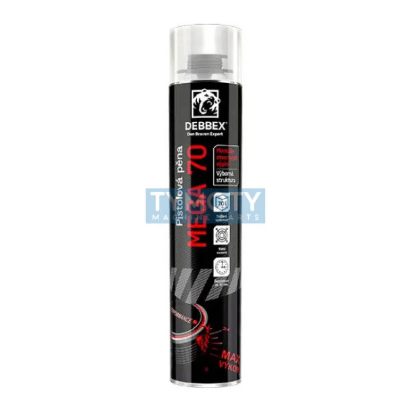 Debbex Pištoľová pena MEGA 70 - 870 ml žltá _40221MG