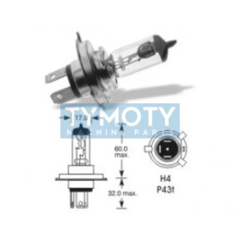 Žiarovka Autolamp 12V H4 60/55W P43t-38