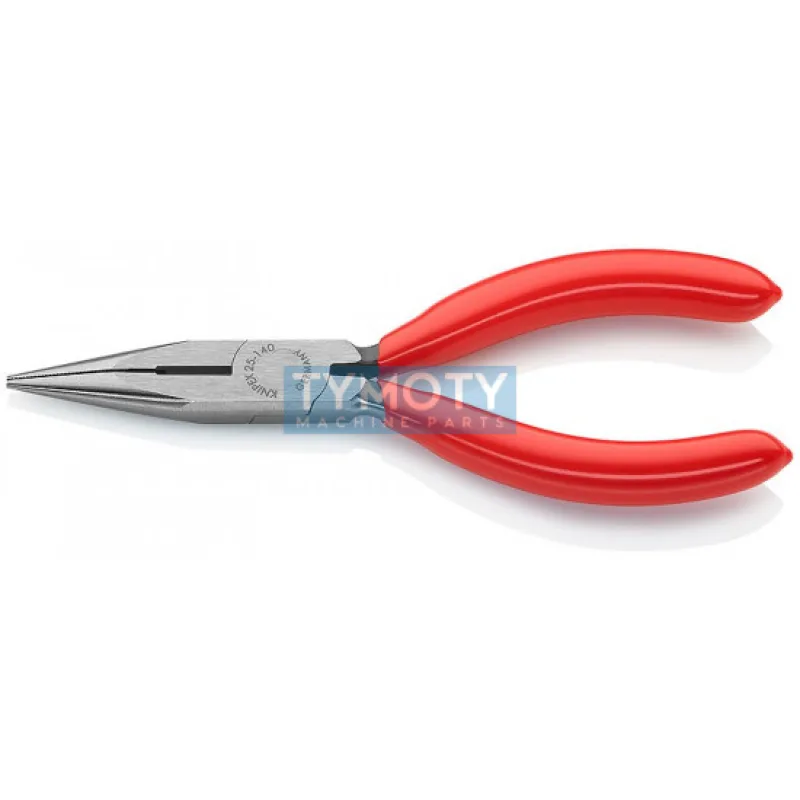 KNIPEX 25 01 140 Polguľaté kliešte s čepieľkami pre rádiotechniku, plastové návleky, fosfátované