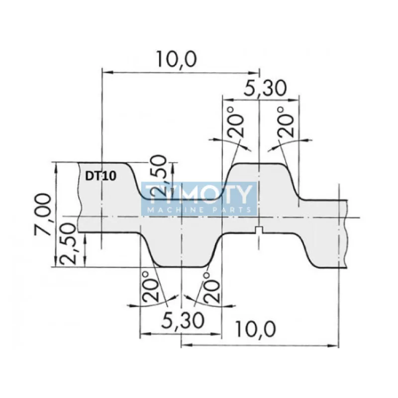 Remeň ozubený DT10 750 16 optibelt Alpha Torque
