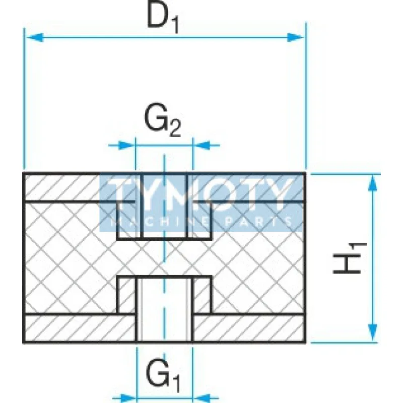 Silentblok typ 3 - 20x20 M8