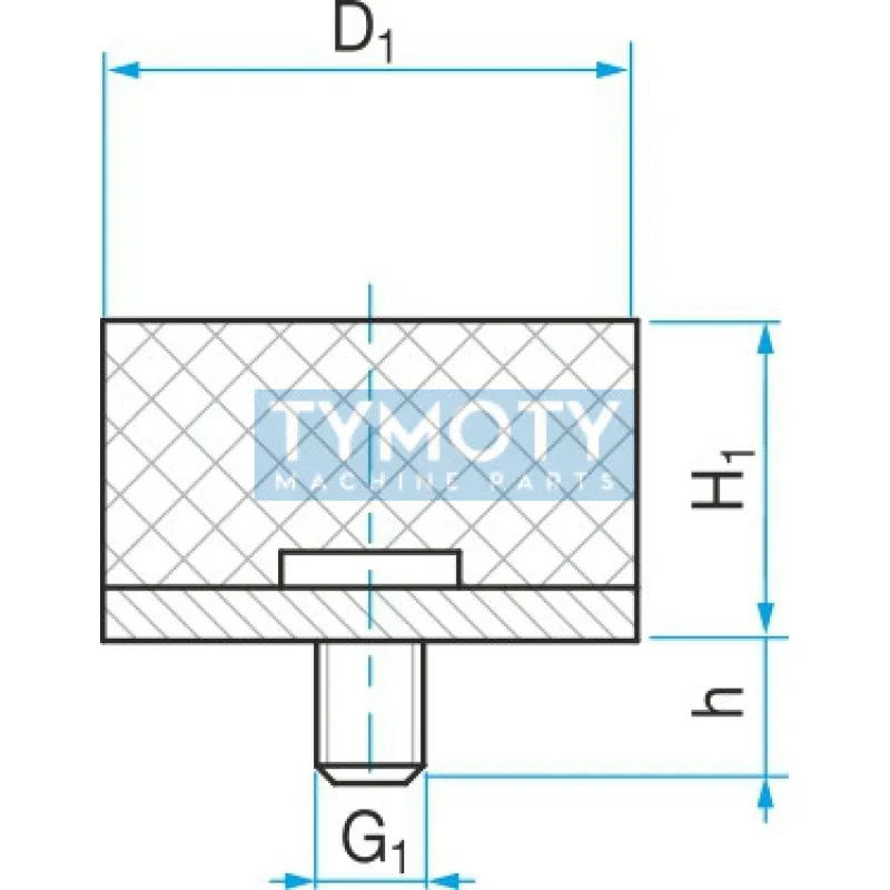 Silentblok typ 4 - 50x15 M8x8