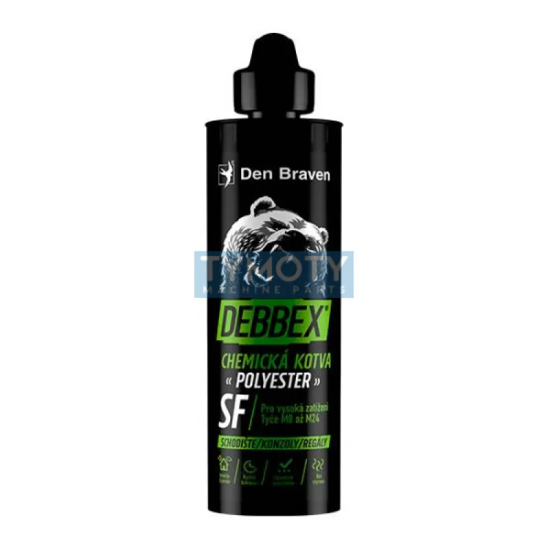 Den Braven Chemická kotva bez styrénu POLYESTER SF - 380 ml sivá, kartuša _74012BD