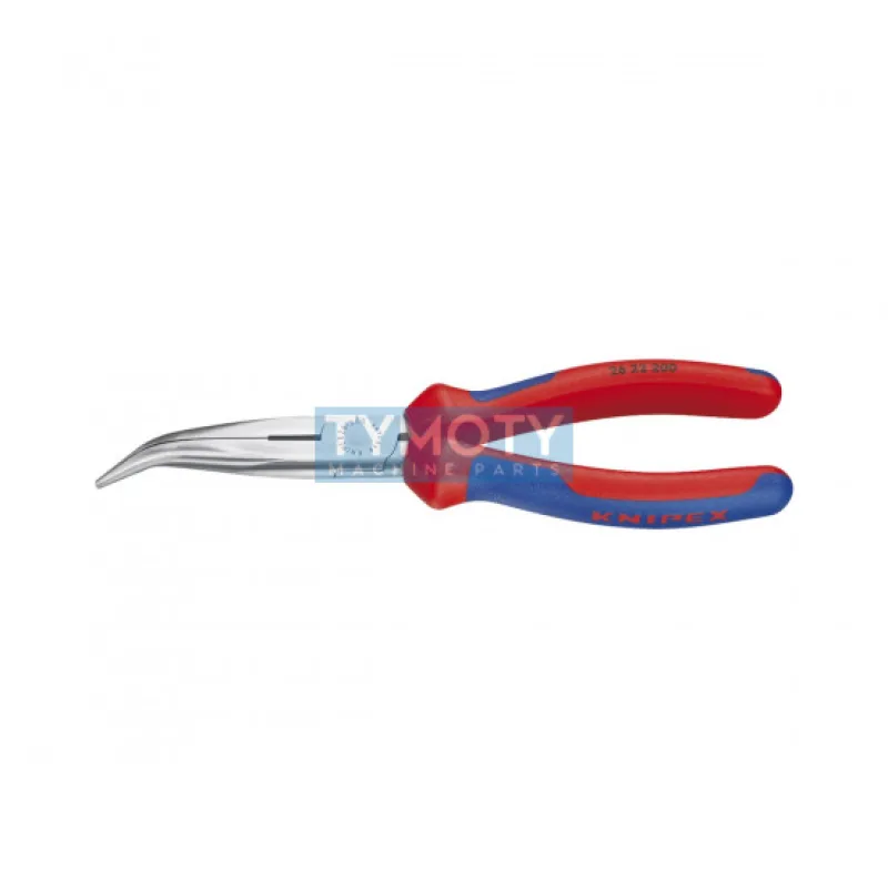 KNIPEX 26 22 200 Polguľaté úzke ploché kliešte s čepieľkami, viaczložkové návleky, fosfátované