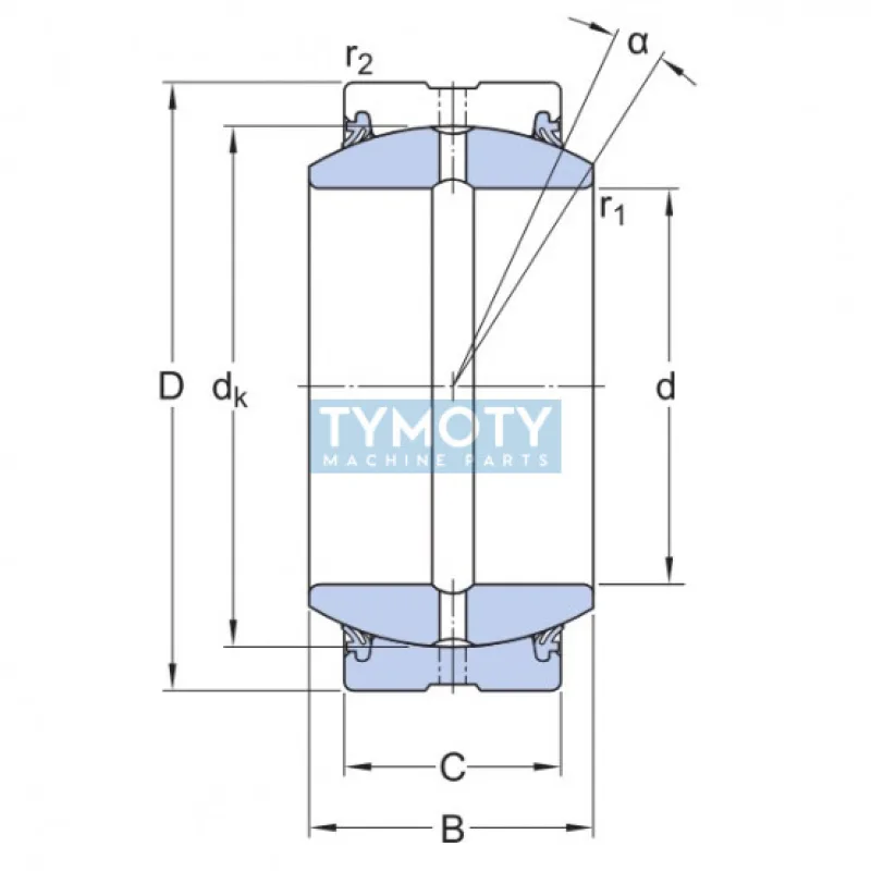 SKF GE 220 ES-2RS kĺbové ložisko oceľ/oceľ