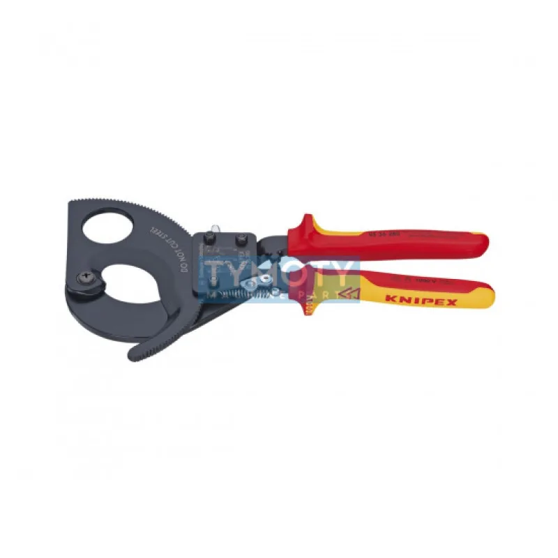 KNIPEX 95 36 280 Kliešte na káble (rohatka so západkou), izolované viacsl.návleky, certif.VDE