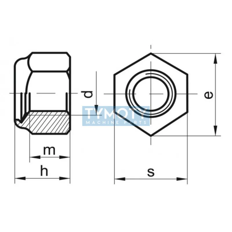 Matica samoistná nízka DIN 985 M48x3,00 |10| pozink