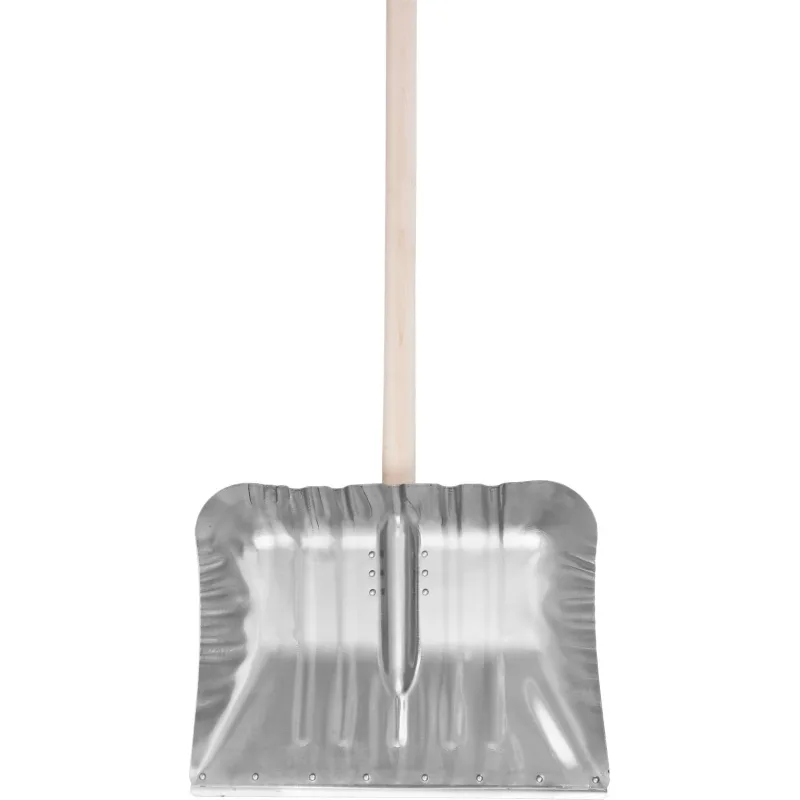 Odhrňovač KOVOS Alu 490x370 mm, lopata na sneh, drevená násada