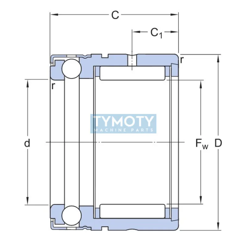 SKF NX 20 ihlové ložisko kombinované