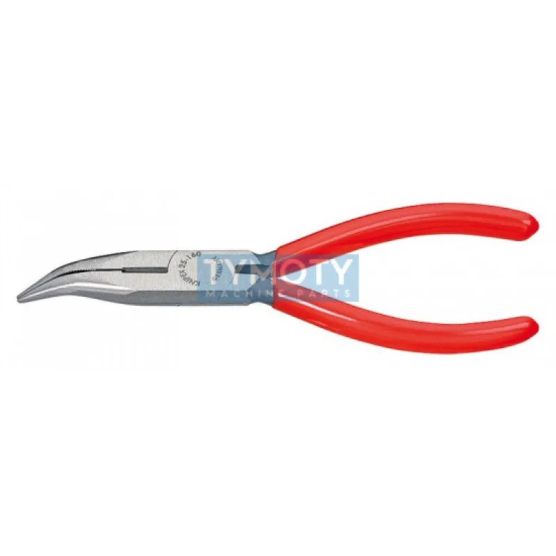 KNIPEX 25 21 160 Polguľaté kliešte s čepieľkami pre rádiotechniku, plastové návleky, fosfátované