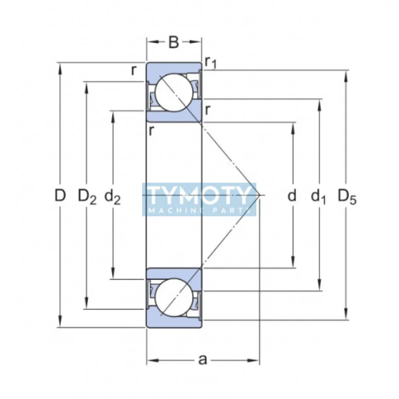 SKF 7303 BE-2RZP guľkové ložisko s kosouhlým stykom