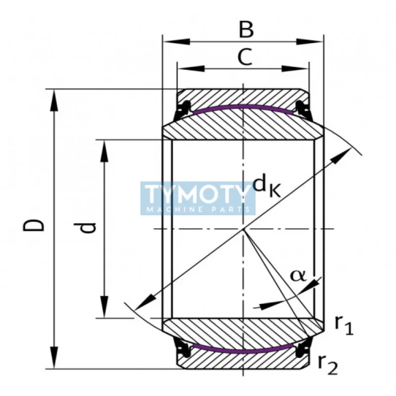 INA GE 300-UK-2RS bezúdržbové kĺbové ložisko ,oceľ/PTFE