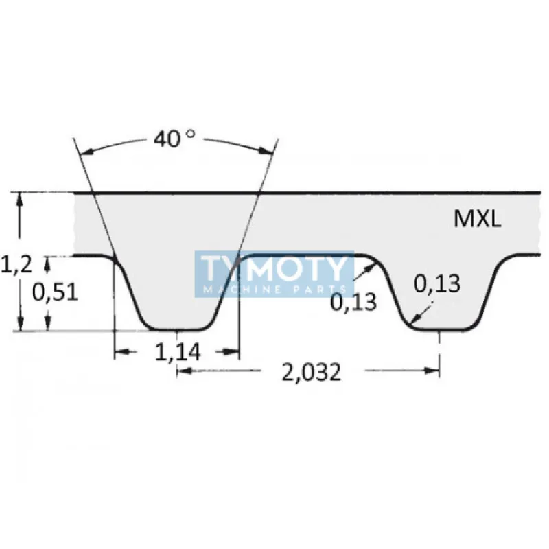 Remeň ozubený 752 MXL 012 (3,05 mm) optibelt ZR