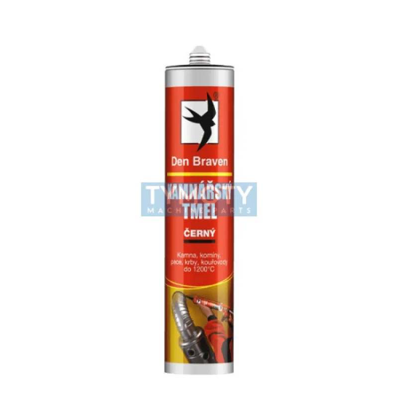Den Braven Kamnársky tmel - 280 ml čierna, kartuša