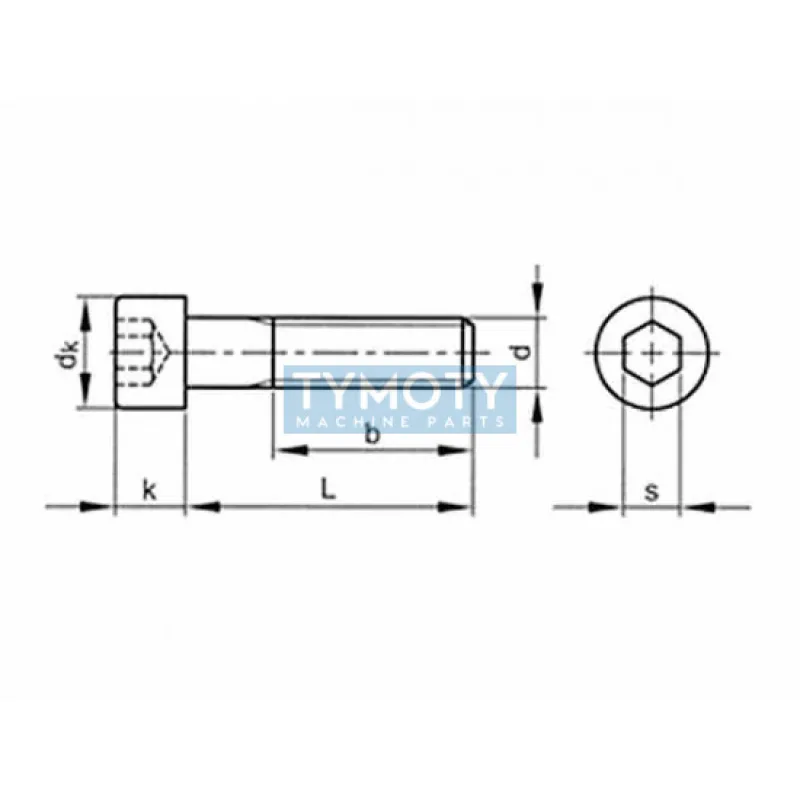 Skrutka valcová hlava - inbus DIN 912 M5x65 nerez A2