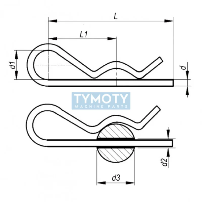 Závlačka pružná DIN 11024 - 4,0x64 nerez A2