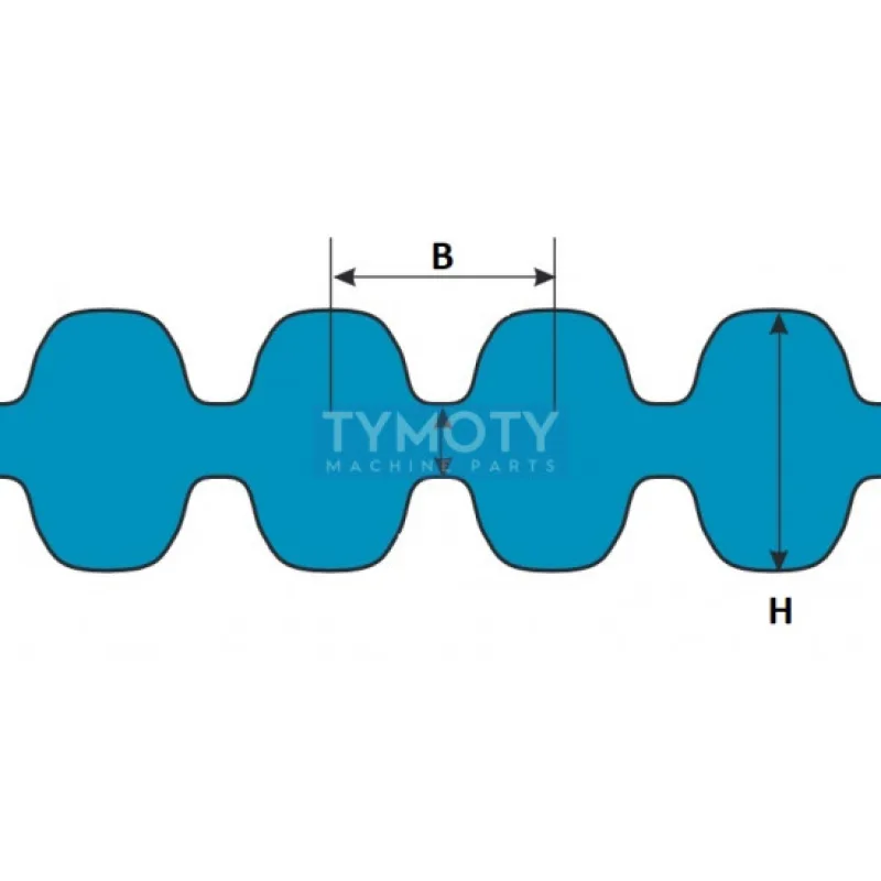 Remeň ozubený 800 5M 9 Gates Twin Power TP