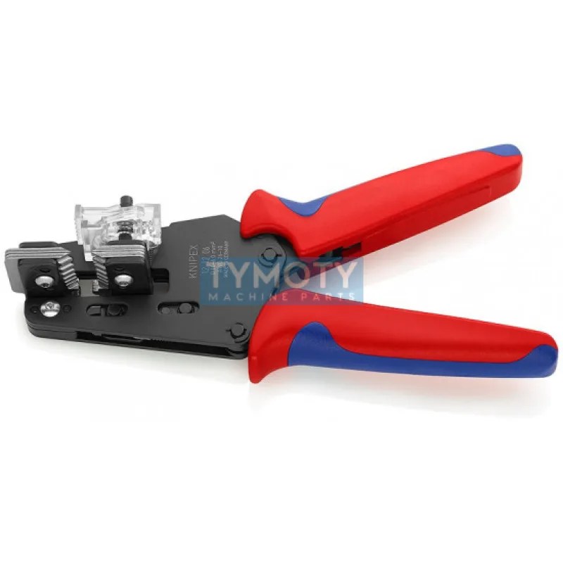 KNIPEX 12 12 06 Presné odizolovacie kliešte s tvarovými nožmi, viaczložkové návleky, brunierované