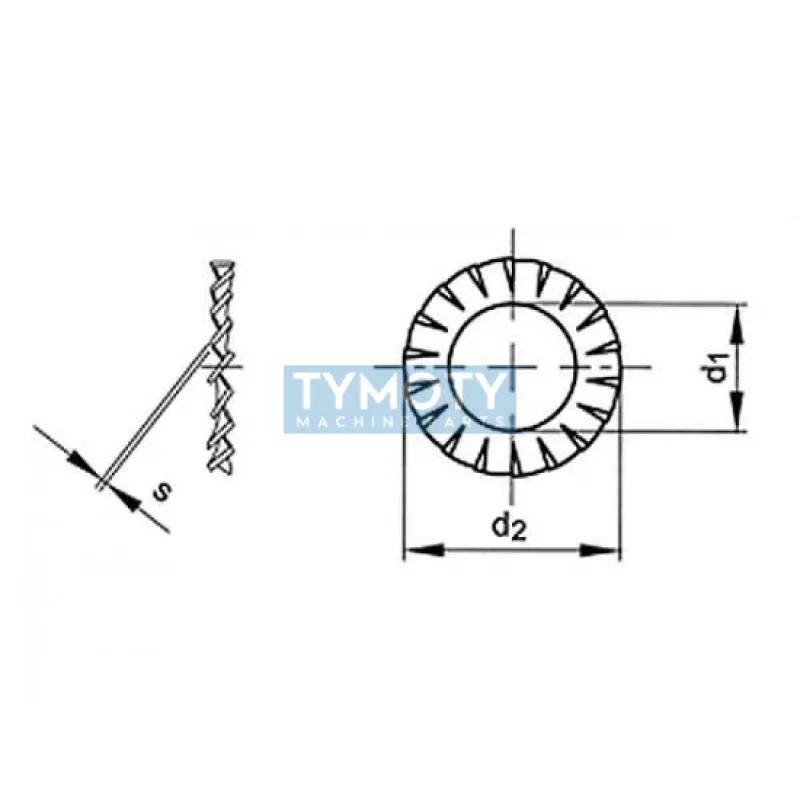 Podložka vejárová vonkajšia DIN 6798A M20 / 21,0 pozink