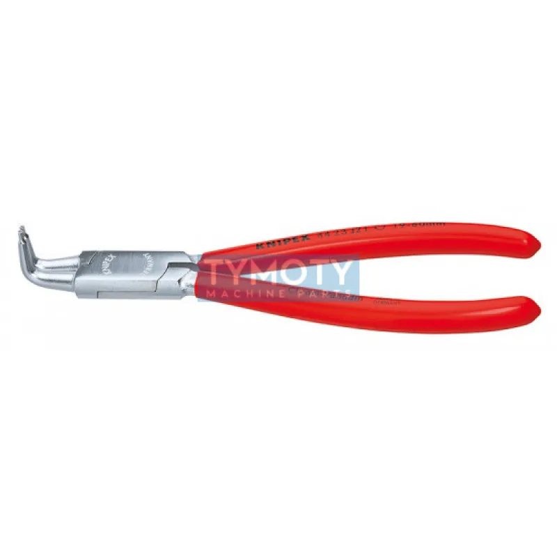 KNIPEX 44 23 J11 Kliešte pre vnútorné poj. krúžky 12-25 mm zahnuté 90 ° pot. plastom, chrómované