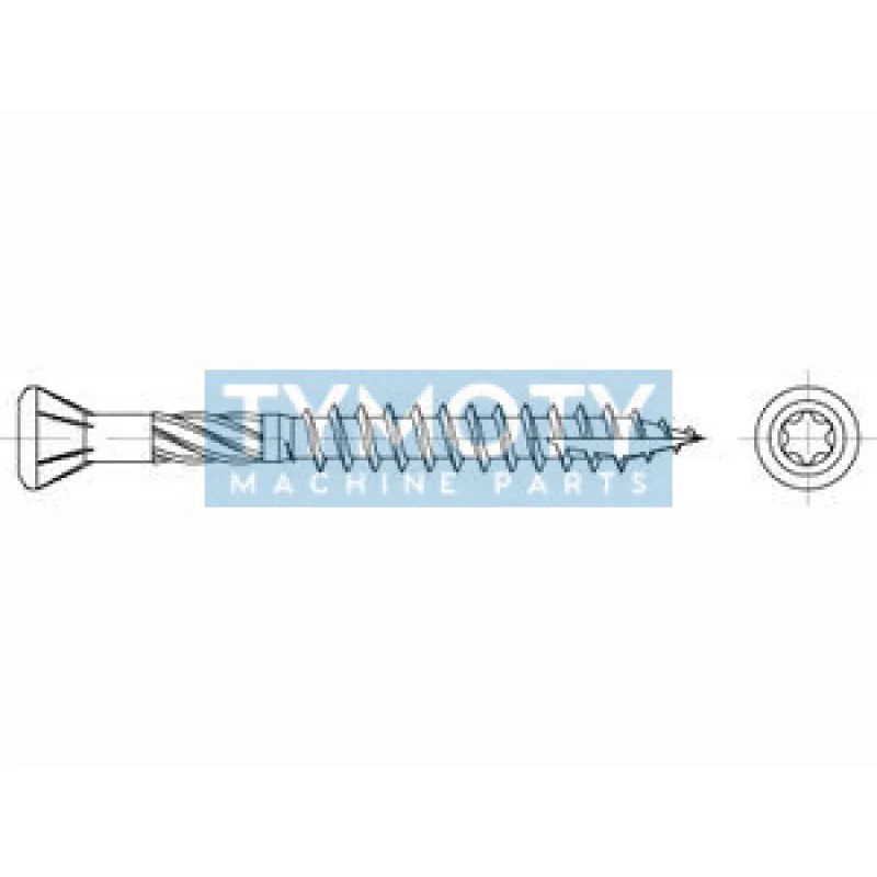 Skrutka zápustná TERASO 5x40/26 TORX T25, nerez C1