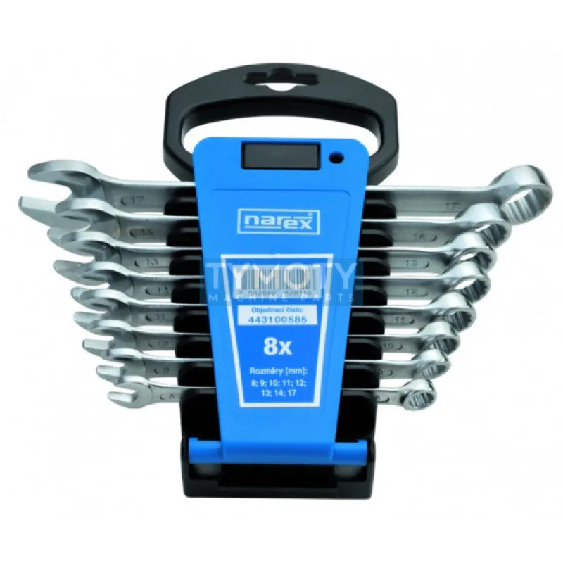 Súprava očkoplochých kľúčov palcová-plast.držiak DIN 3113, 230406.608-3113NAREX, 8-dielna /1/4"-5/8"/