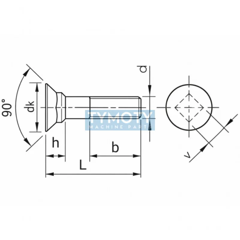 Skrutka pluhová DIN 608 M12x80-8.8