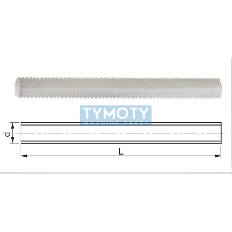 Závitová tyč DIN 976 M16x1000 plast PA