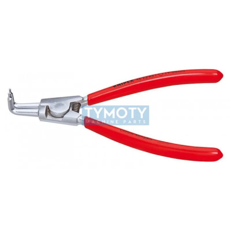 KNIPEX 46 23 A11 Kliešte pre vonkajšie poj. krúžky 10-25 mm, zahnuté 90 ° pot. plastom, chrómované
