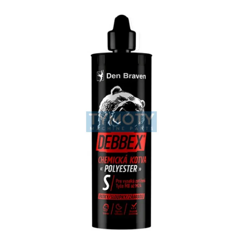 Den Braven Chemická kotva POLYESTER - 380 ml sivá, kartuša _740111BD