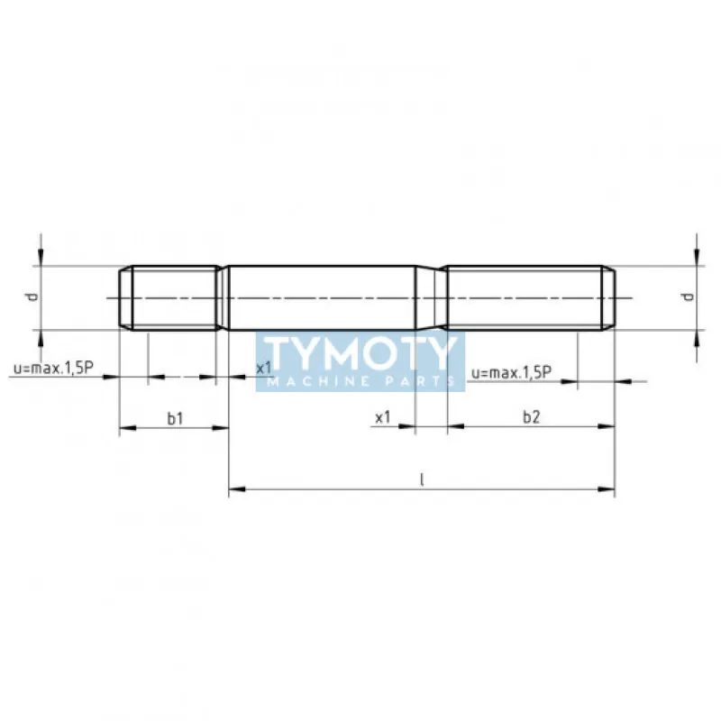 Skrutka závrtná do hliníka DIN 835 M10x20 -5.8