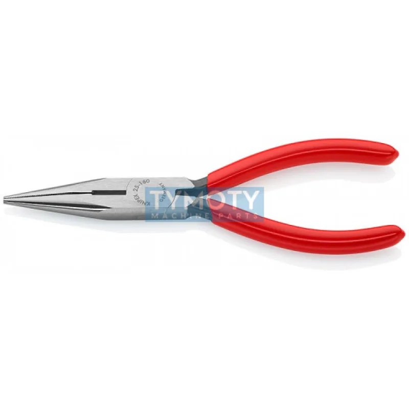 KNIPEX 25 01 125 Polguľaté kliešte s čepieľkami pre rádiotechniku, plastové návleky, fosfátované