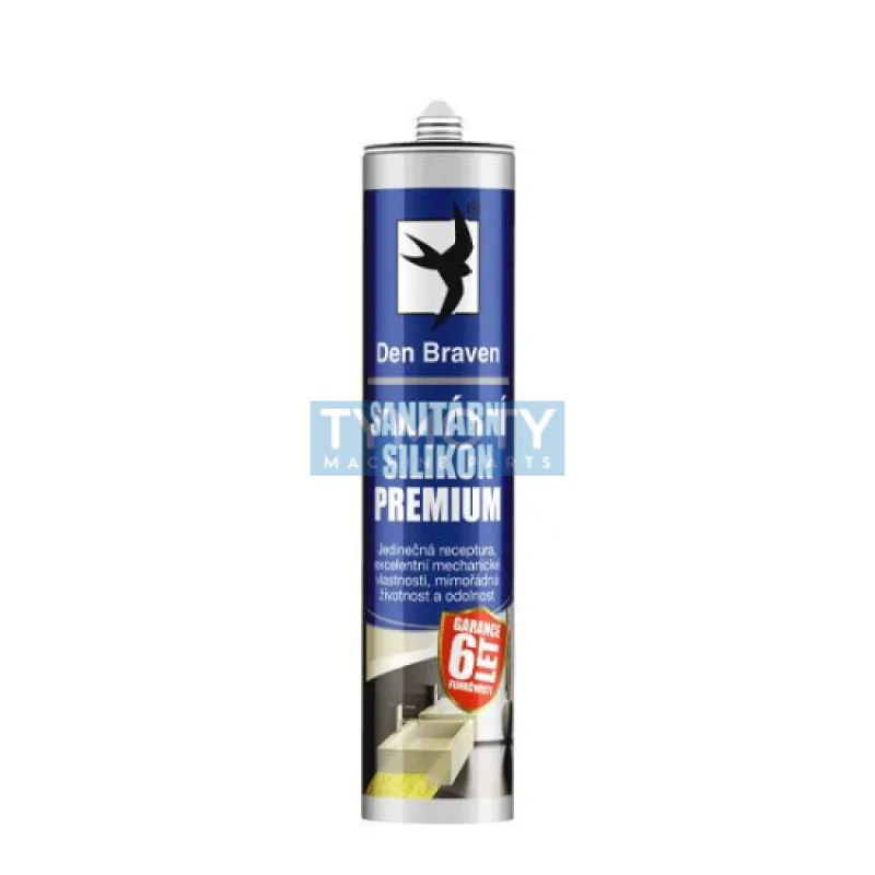 Den Braven Sanitárny silikón PREMIUM - 280 ml biela, kartuša _30212PM