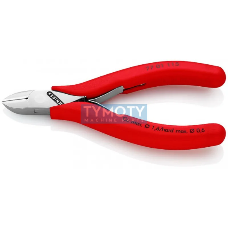 KNIPEX 77 01 115 Bočné štiepacie kliešte pre elektroniku, plastové návleky, leštené 115 mm